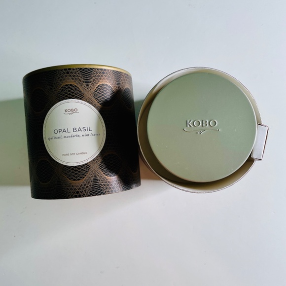 KOBO Opal Basil Pure Soy Scented Candle 11 oz New - Picture 6 of 7